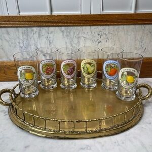 RARE Vintage Williams Sonoma Le Marche Glass Tumblers